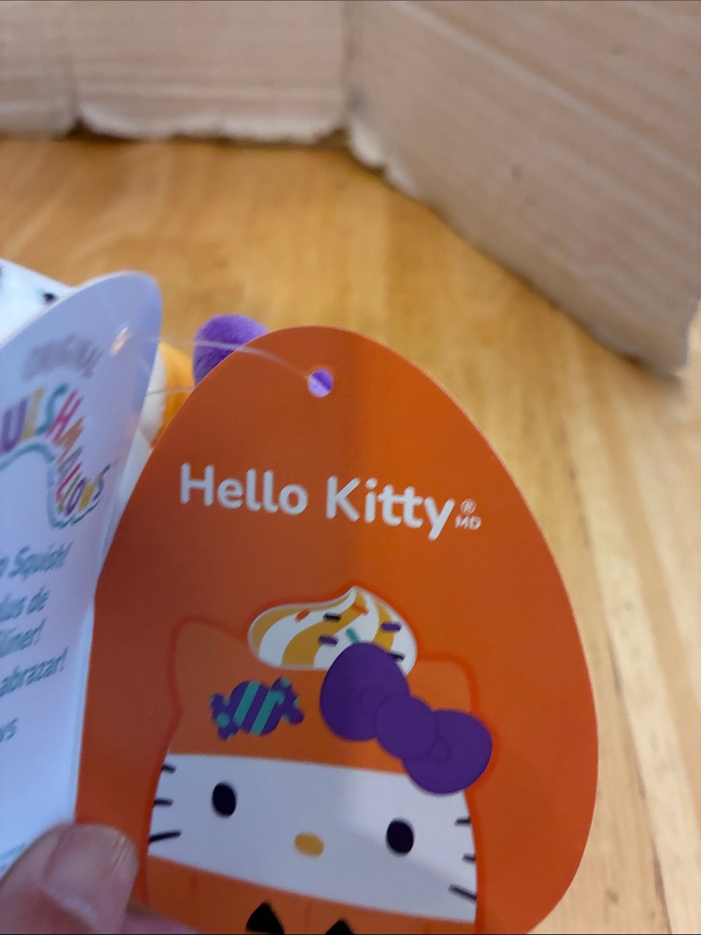 Hello Kitty Halloween Squishmallows with purple bow about 5 in NWT. - Picture 6 of 6